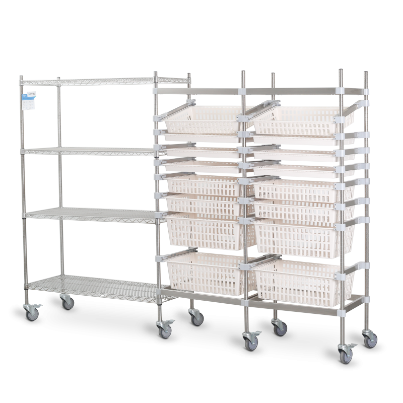 Shelving Systems with Baskets & Trays