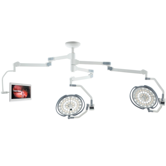 Double Head with Arm Mounted Medical Monitor (With Camera)