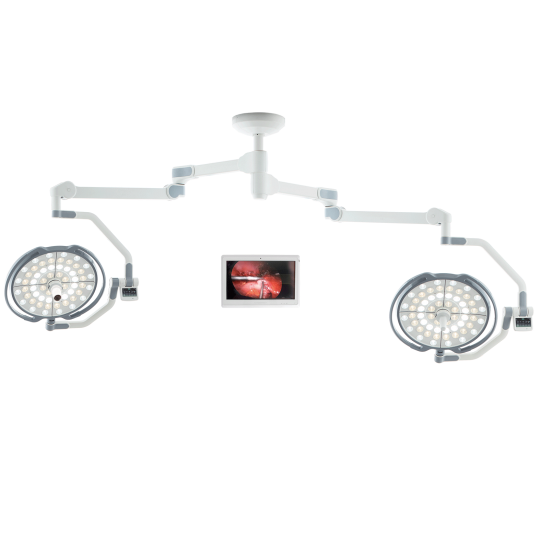 Double Head with 24” Wall Medical Monitor (With Camera)